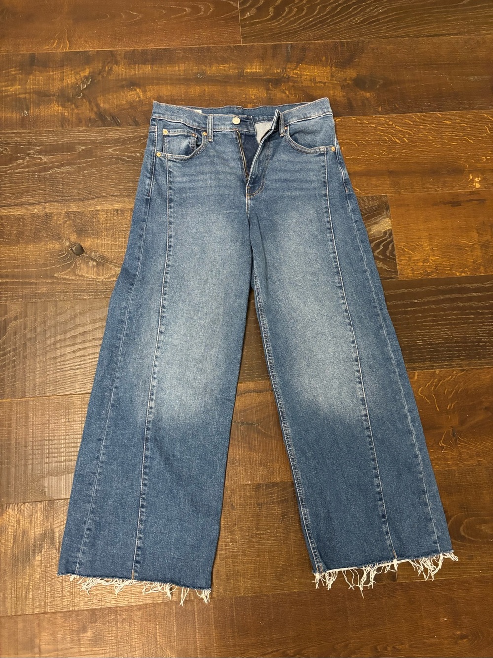 Gap High Rise Stride Wide-Leg Ankle Jeans Size 27 Regular Length